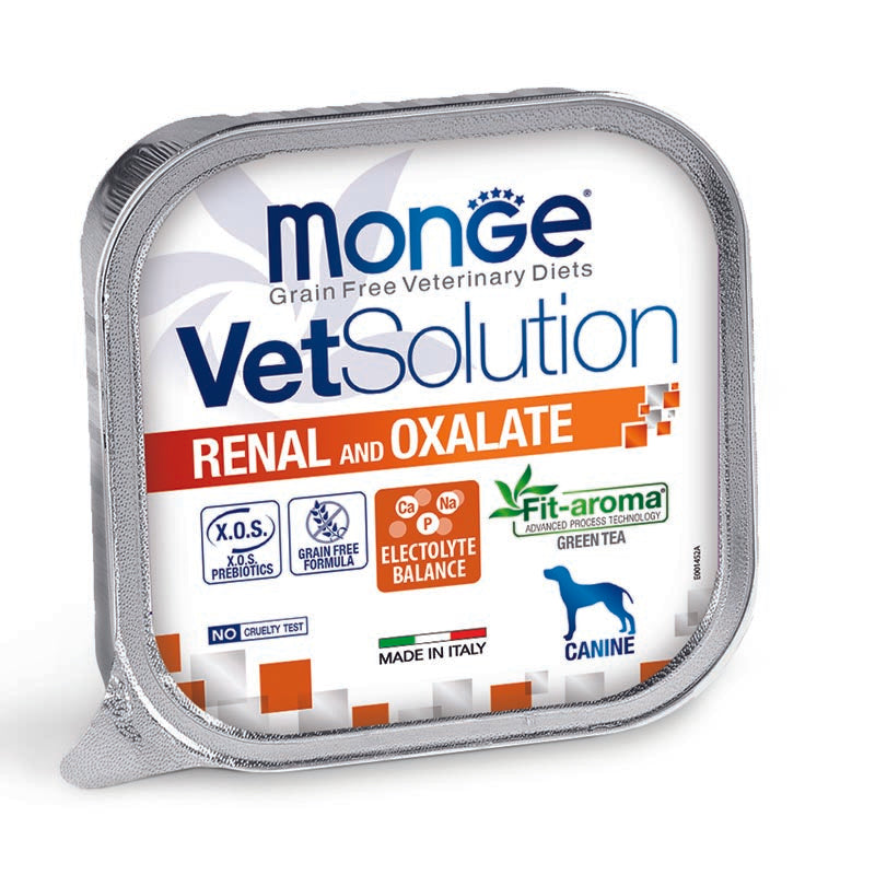 Alimento umido Monge VetSolution Renal and Oxalate 150 g per cani adulti con problemi renali Alimento umido Monge VetSolution Renal and Oxalate 150 g per cani adulti con problemi renali
